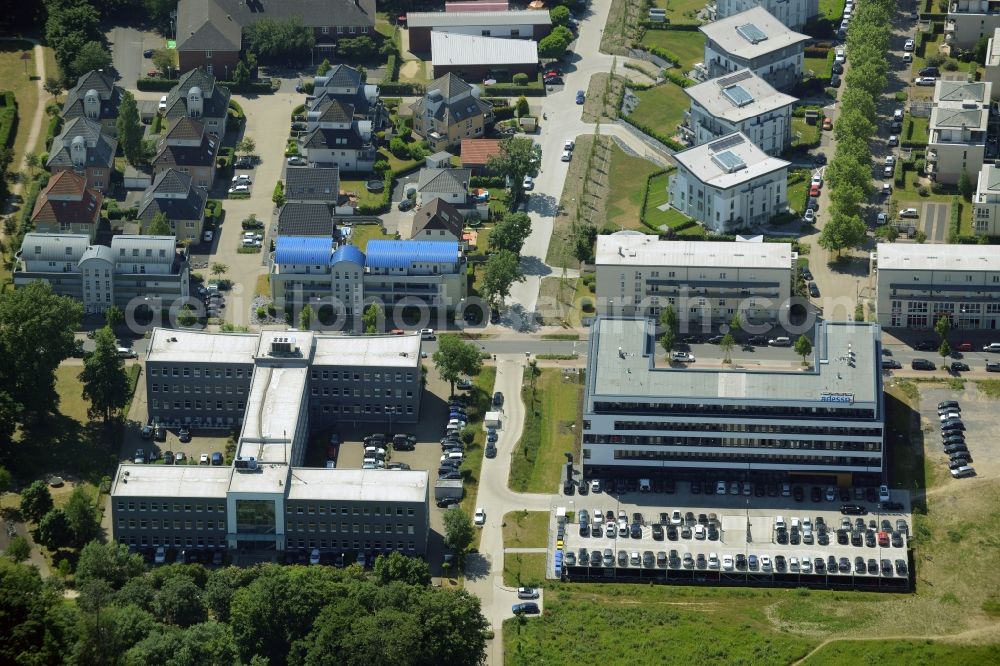 Aerial image Dortmund - Commercial building of MARKUS GEROLD ENTERPRISE GROUP on Stockholmer Allee in Dortmund in the state North Rhine-Westphalia