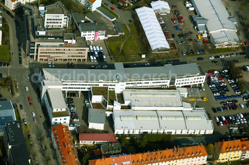 Aerial photograph Erfurt - Office building Schlachthofstrasse - Altonaer Strasse in the district Kraempfervorstadt in Erfurt in the state Thuringia, Germany