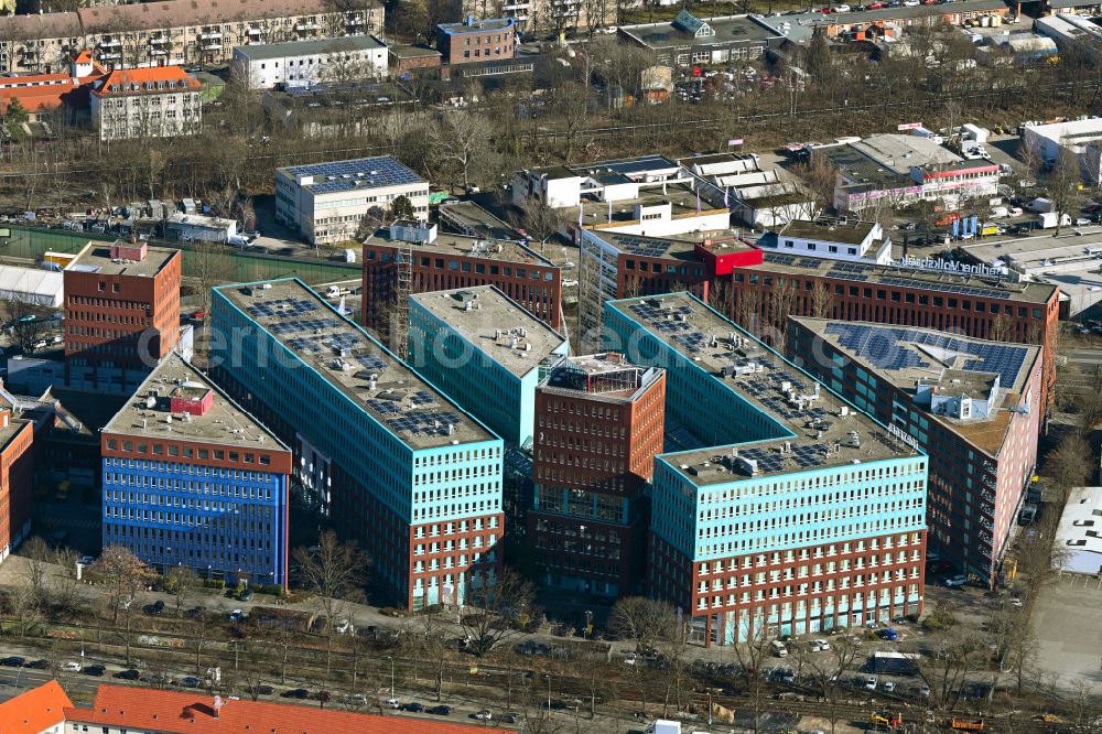 Aerial photograph Berlin - Business House ensemble at Wittestrasse in the district Tegel in Berlin, Germany