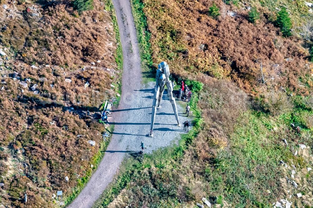 Aerial image Gengenbach - Tourist attraction of the historic monument zum Lothar Orkan in Suedwesten in Gengenbach in the state Baden-Wuerttemberg, Germany