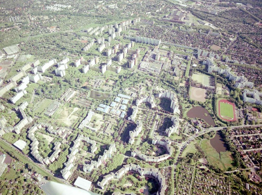 Aerial image Berlin - Reinickendorf - 29.05.04 Berlin-Reinickendorf, Märkisches Viertel, GESOBAU AG, Wilhelmsruher Damm 142, 13439 Berlin