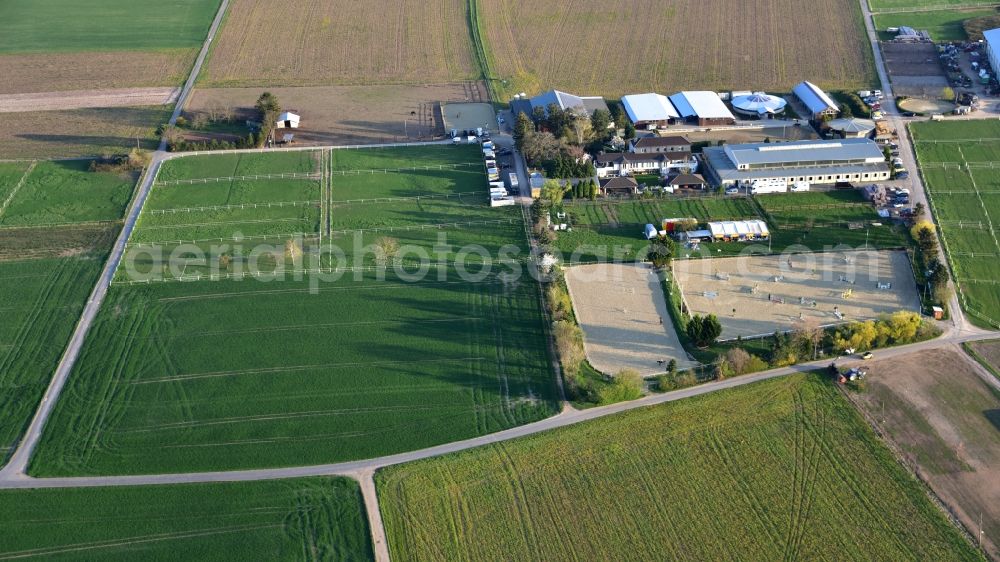 Bornheim from above - Aluta stud in the state North Rhine-Westphalia, Germany