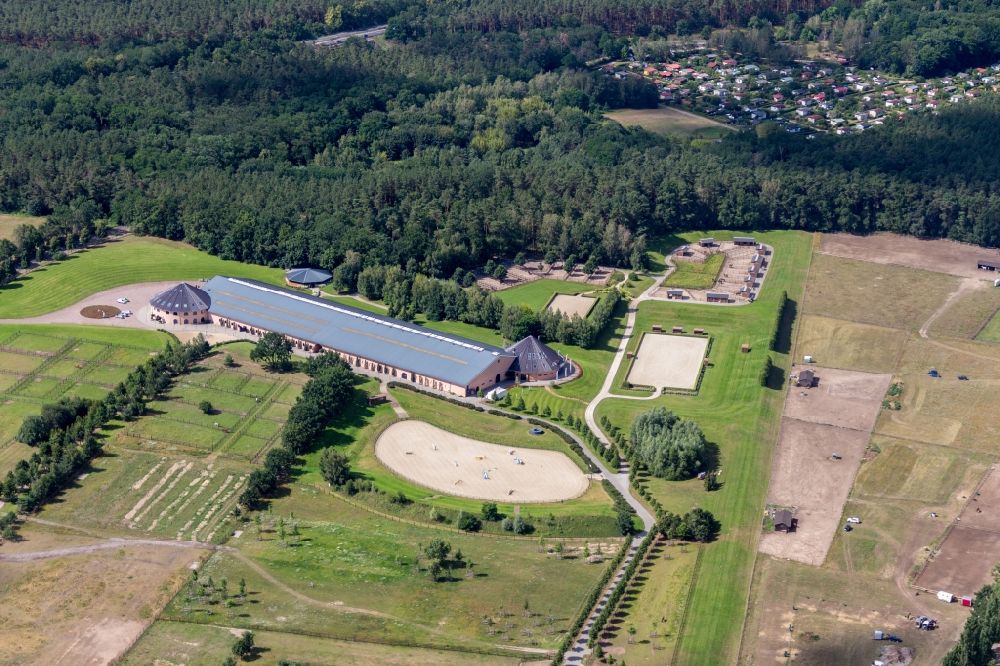 Aerial image Werder (Havel) - Animal breeding equipment, Livestock breeding for in Werder (Havel) in the state Brandenburg, Germany