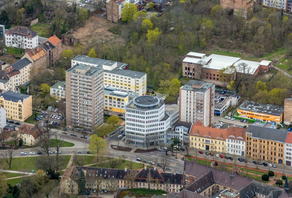 Frankfurt (Oder) from the bird's eye view: Health and medical center of DAK in Frankfurt (Oder) in the state Brandenburg, Germany