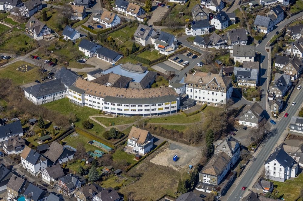 Aerial image Bad Fredeburg - Health and medical center Caritas-Sozialstation Schmallenberg Im Ohle in Bad Fredeburg at Sauerland in the state North Rhine-Westphalia, Germany