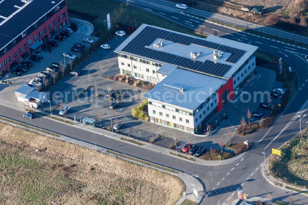 Aerial image Landau in der Pfalz - Health and medical center MedZEN in the district Queichheim in Landau in der Pfalz in the state Rhineland-Palatinate, Germany