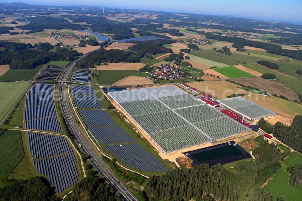 Aerial photograph Feulersdorf - Greenhouses series of company Scherzer & Boss Fruchtgemuese GmbH in Feulersdorf in the state Bavaria, Germany