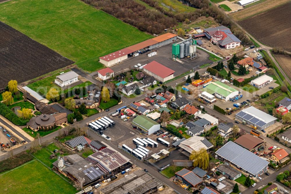 Aerial image Ichenheim - Industrial estate and company settlement Auf of Alm in Ichenheim in the state Baden-Wurttemberg, Germany