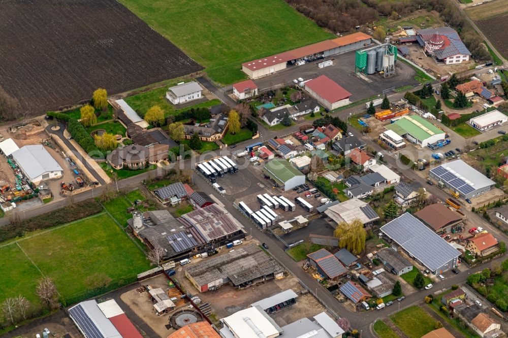 Aerial photograph Ichenheim - Industrial estate and company settlement Auf of Alm in Ichenheim in the state Baden-Wurttemberg, Germany