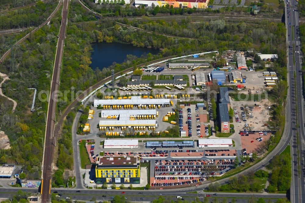 Berlin from the bird's eye view: Industrial estate and company settlement Alt-Friedrichsfelde in the district Lichtenberg in Berlin, Germany