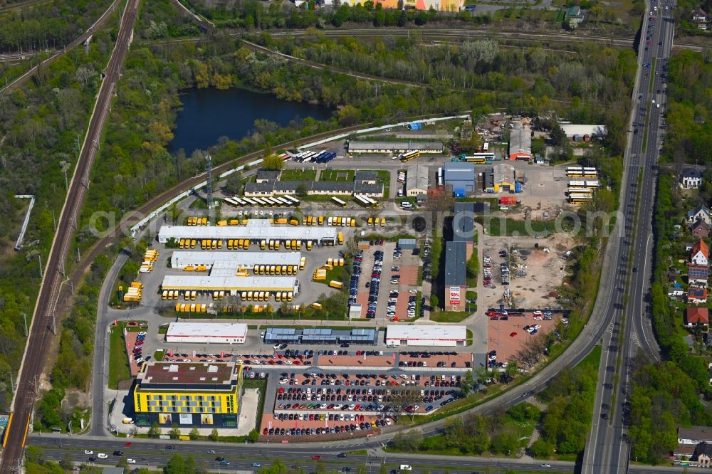 Aerial image Berlin - Industrial estate and company settlement Alt-Friedrichsfelde in the district Lichtenberg in Berlin, Germany