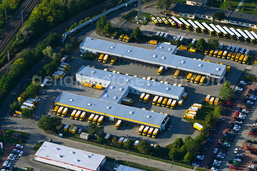 Aerial photograph Berlin - Industrial estate and company settlement Alt-Friedrichsfelde in the district Marzahn in Berlin, Germany