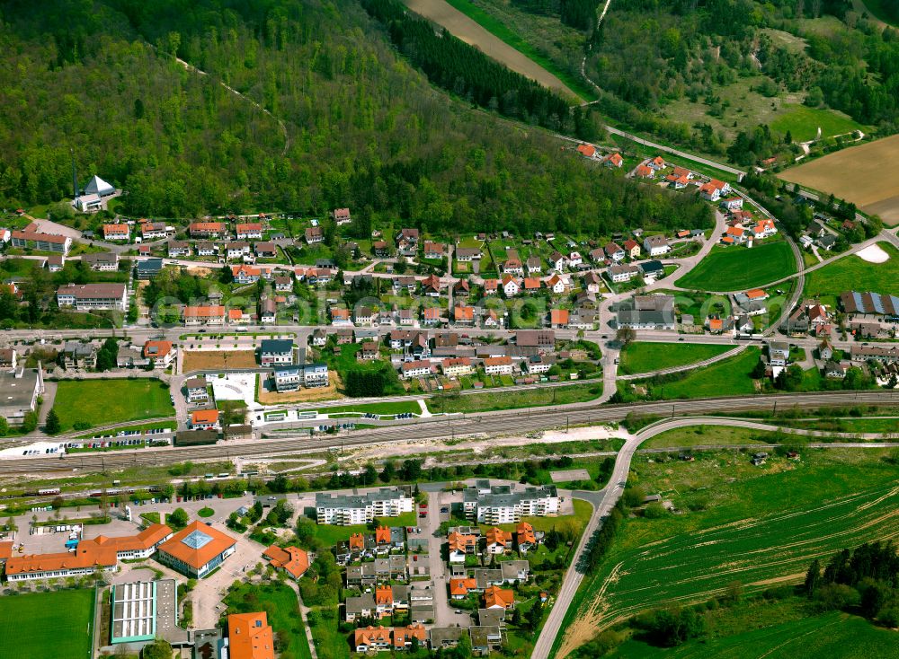 Aerial photograph Amstetten - Industrial estate and company settlement in Amstetten in the state Baden-Wuerttemberg, Germany