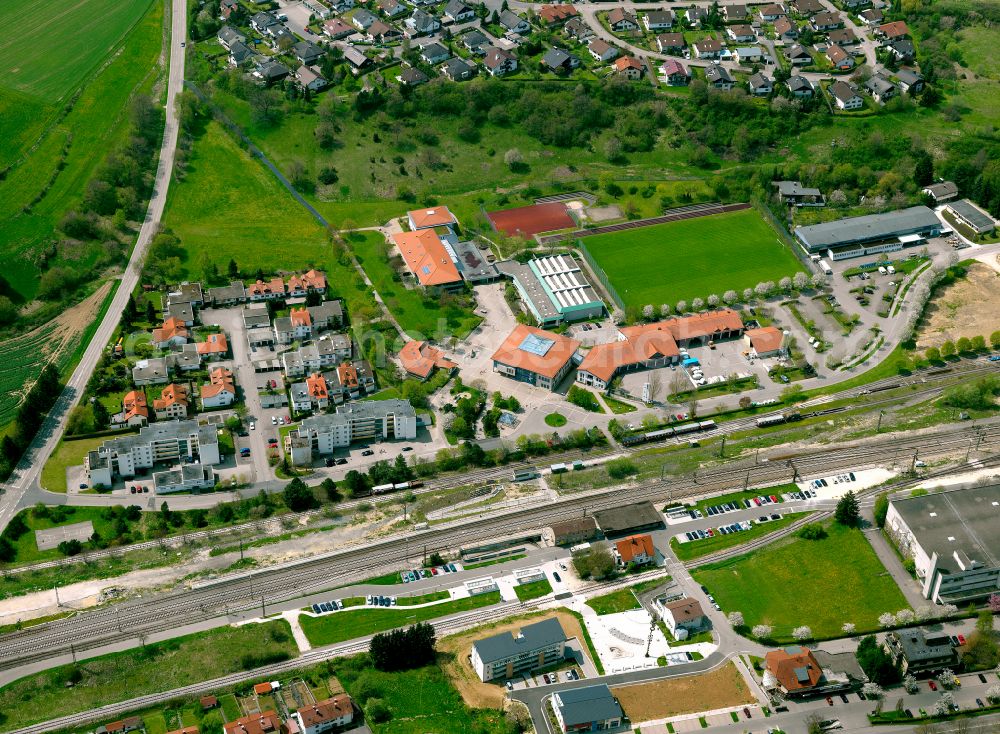 Amstetten from the bird's eye view: Industrial estate and company settlement in Amstetten in the state Baden-Wuerttemberg, Germany