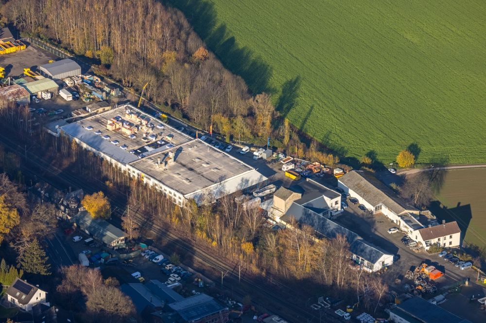 Aerial photograph Volmarstein - Industrial estate and company settlement In of Aue in Volmarstein in the state North Rhine-Westphalia, Germany