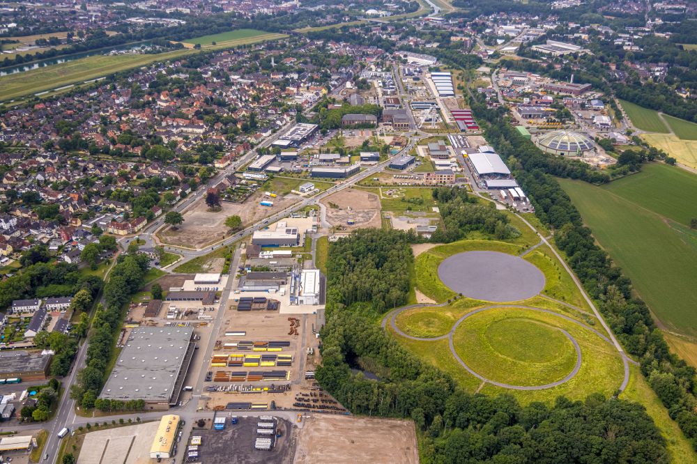 Hervest from above - Industrial estate and company settlement on Baumstrasse in Hervest at Ruhrgebiet in the state North Rhine-Westphalia, Germany