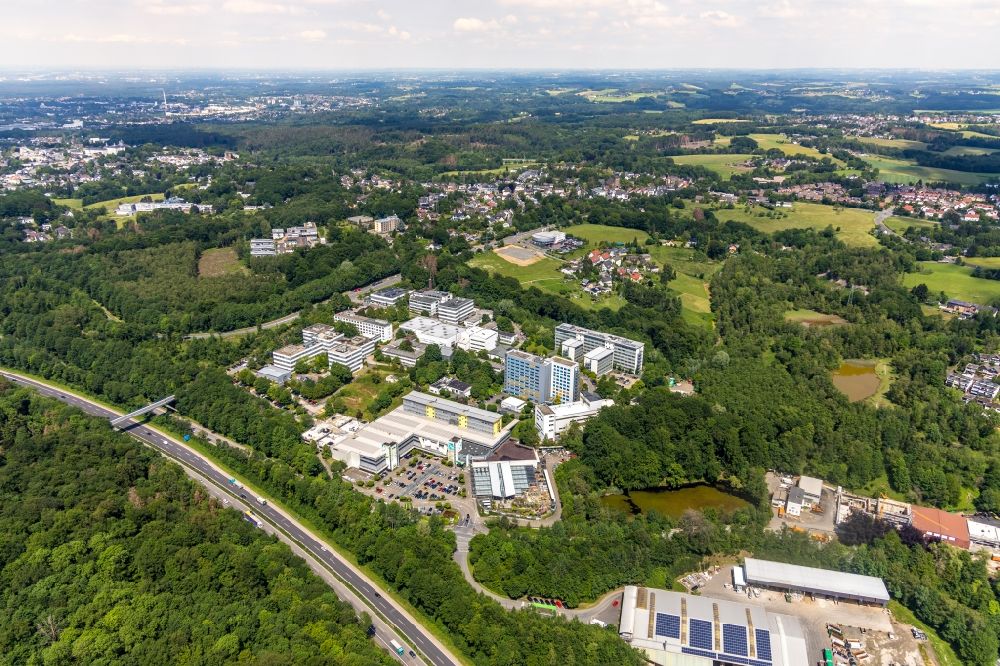 Bergisch Gladbach from above - Industrial estate and company settlement Bensberg on Federal Highway A4 in the district Ehrenfeld in Bergisch Gladbach in the state North Rhine-Westphalia, Germany