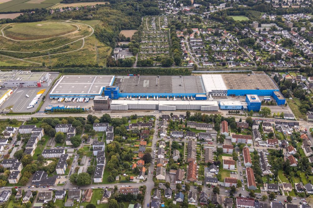 Dortmund from above - Industrial estate and company settlement Brackeler Hellweg in the district Brackel Hellweg in Dortmund at Ruhrgebiet in the state North Rhine-Westphalia, Germany