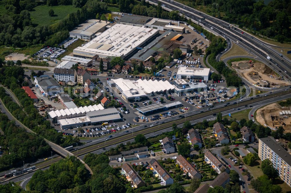 Aerial photograph Braunschweig - Industrial estate and company settlement on Bundesautobahn A39/A36 on Autobahnkreuz Braunschweig-Sued in Brunswick in the state Lower Saxony, Germany