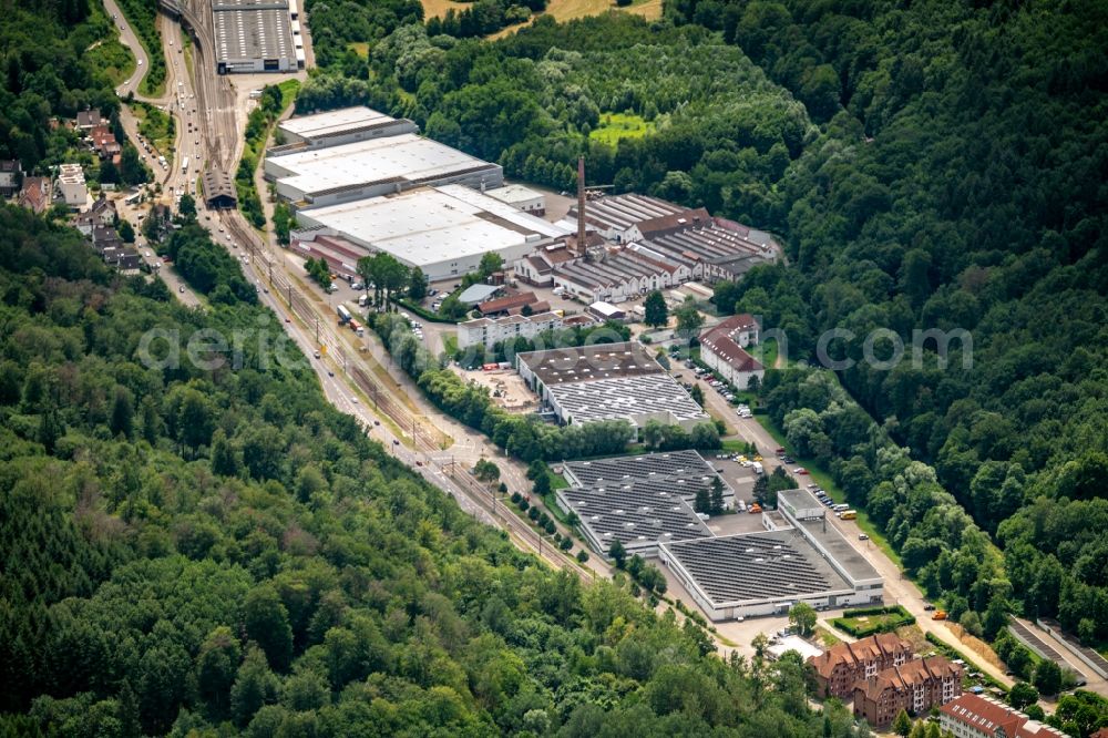 Aerial image Ettlingen - Industrial estate and company settlement Busenbach in Ettlingen in the state Baden-Wurttemberg, Germany