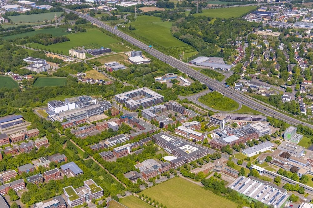 Aerial photograph Dortmund - Industrial estate and company settlement on Emil-Frigge-Strasse - Hauert in Dortmund at Ruhrgebiet in the state North Rhine-Westphalia, Germany