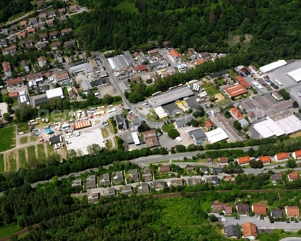 Aerial image Emmingen - Industrial estate and company settlement in Emmingen in the state Baden-Wuerttemberg, Germany