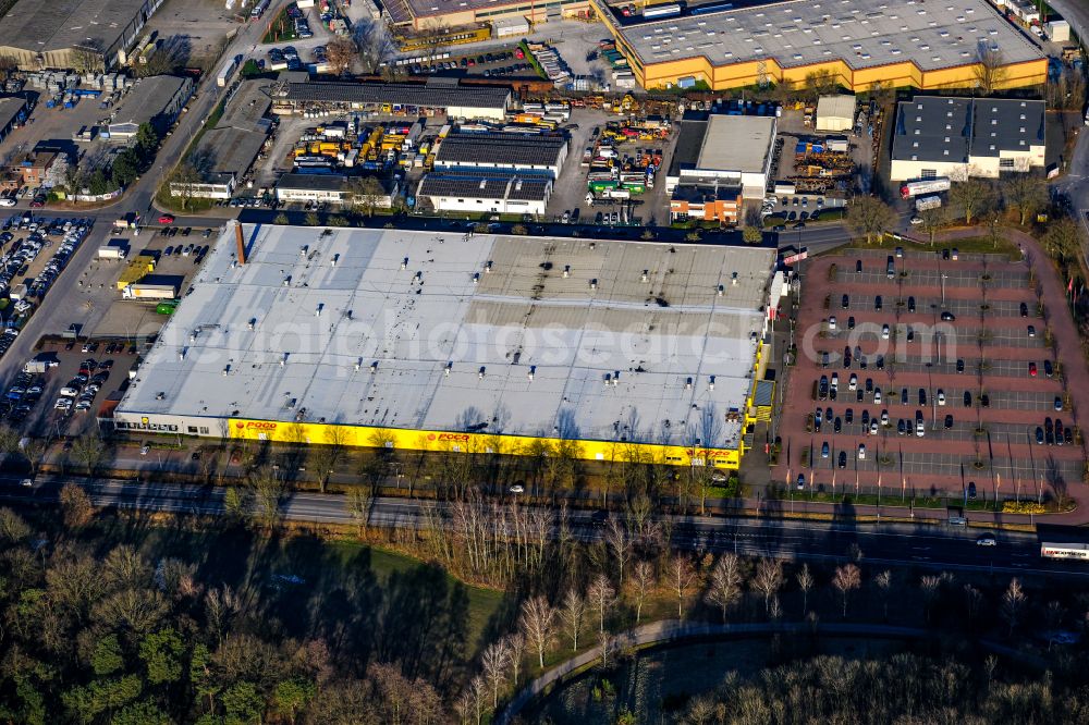 Aerial image Dorsten - Industrial estate and company settlement along the Gottlieb-Daimler-Strasse in Dorsten in the state North Rhine-Westphalia