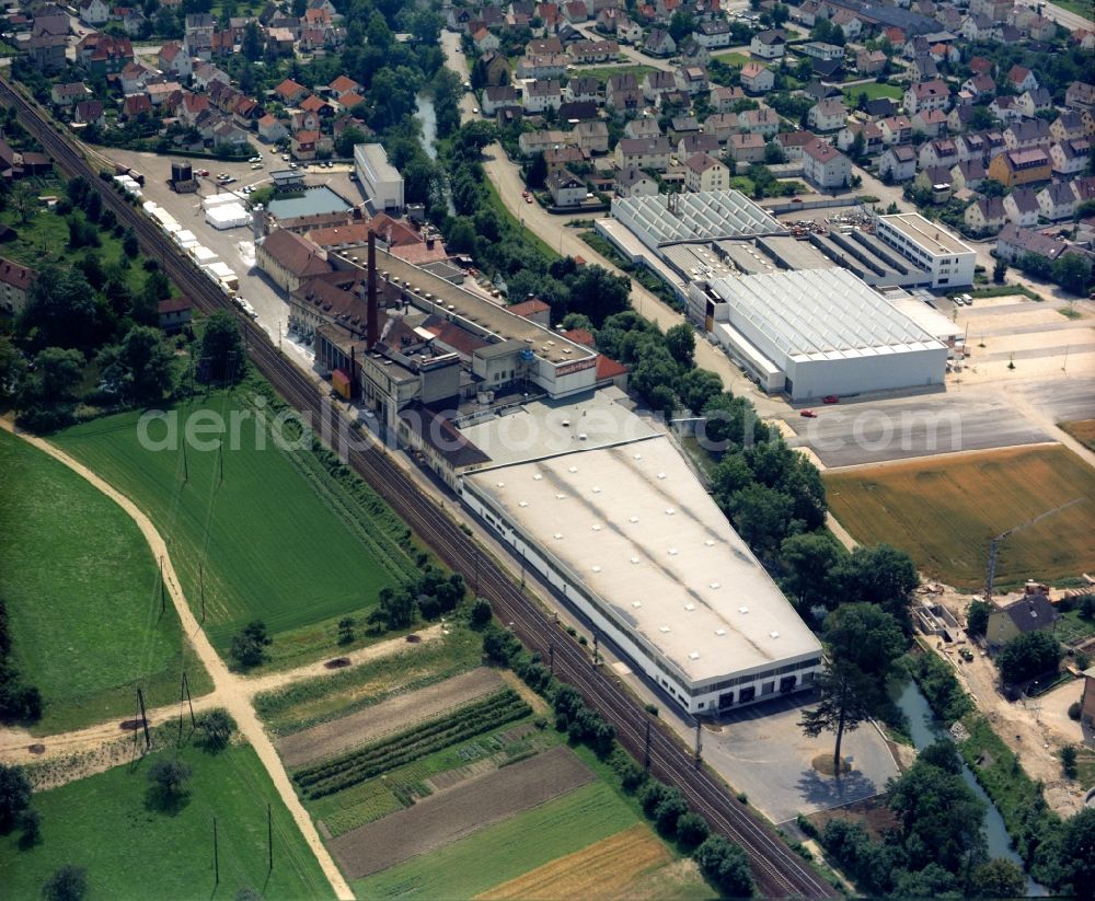 Aerial photograph Salach - Industrial estate and company settlement on Filsstrasse in Salach in the state Baden-Wuerttemberg, Germany