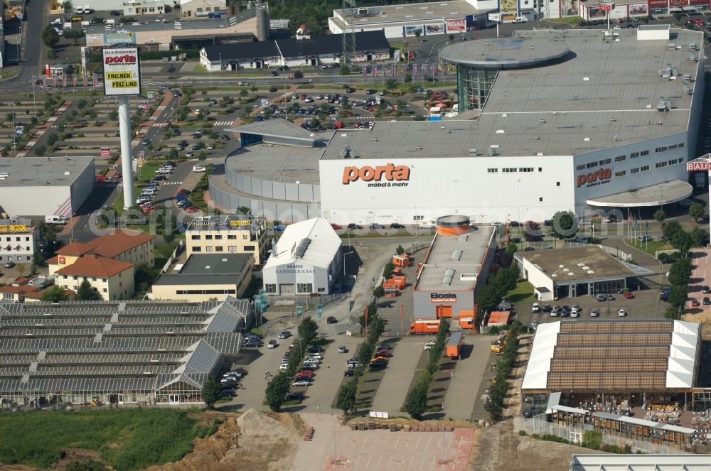 Aerial image Frechen - Industrial estate and company settlement in Frachen in the state North Rhine-Westphalia, Germany