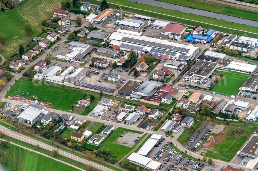 Gengenbach from the bird's eye view: Industrial estate and company settlement Gengenbach Ost in Gengenbach in the state Baden-Wurttemberg, Germany