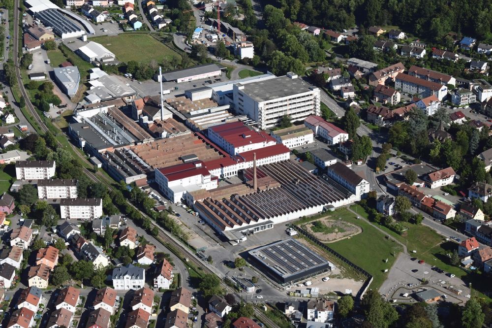 Aerial photograph Lörrach - Industrial estate and company settlement Business Park Brombach in the district Brombach in Loerrach in the state Baden-Wurttemberg, Germany