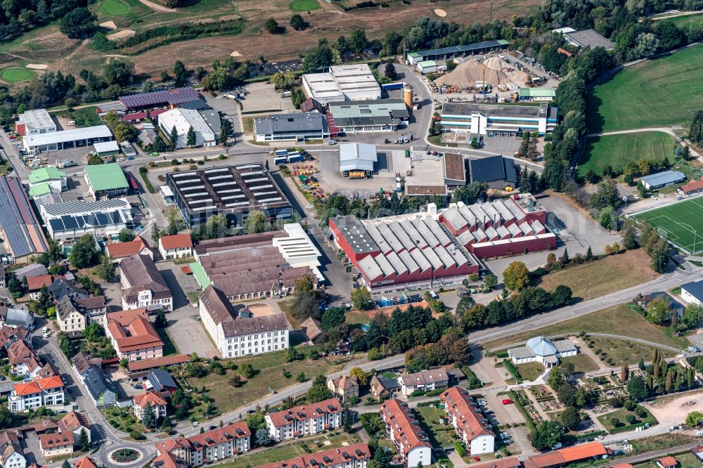 Aerial photograph Schopfheim - Industrial estate and company settlement on Grienmatt in Schopfheim in the state Baden-Wurttemberg, Germany