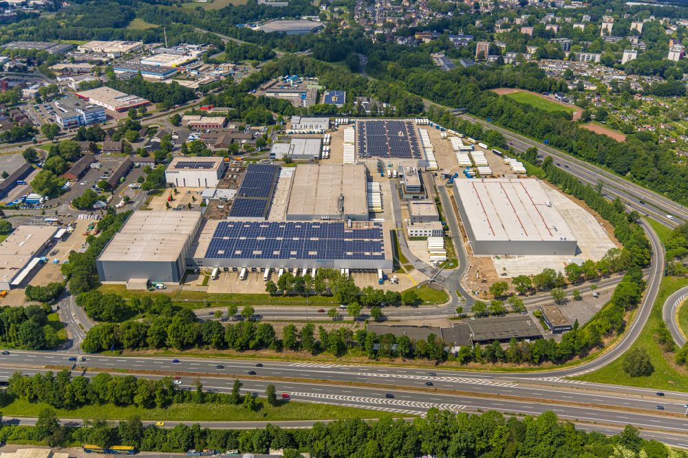 Aerial image Bochum - Industrial area and company settlement in the industrial area Harpener Feld Ost in the district Harpen in Bochum in the Ruhr area in the state North Rhine-Westphalia, Germany