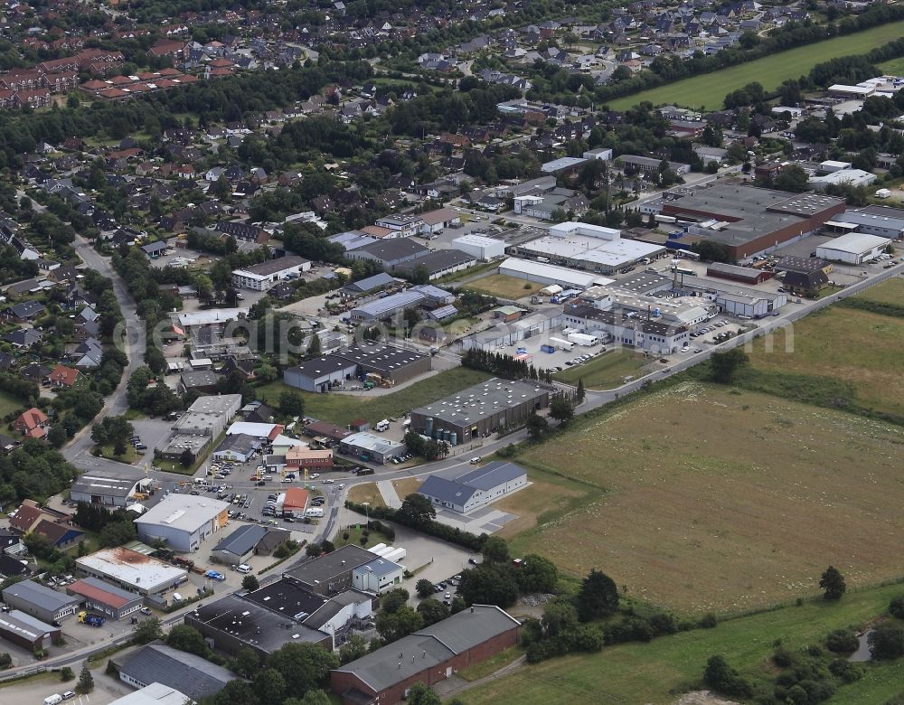 Aerial image Harrislee - Industrial park in Harrislee in Schleswig-Holstein