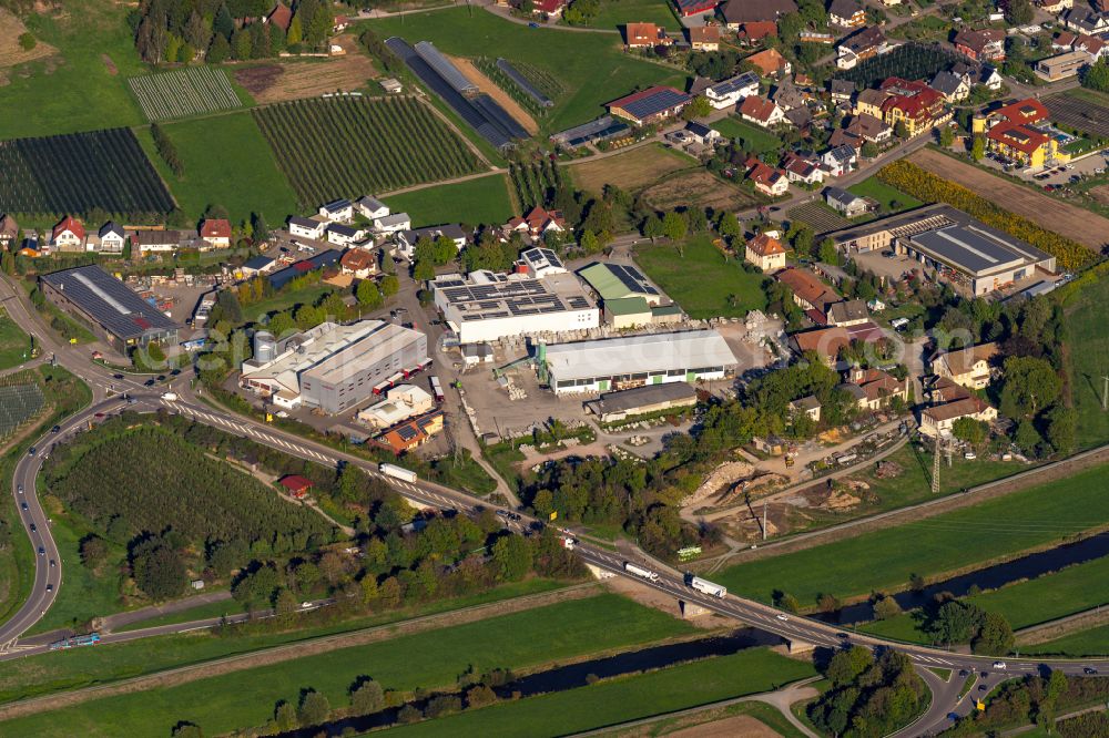 Aerial photograph Haslach im Kinzigtal - Industrial estate and company settlement Haslach Schnellingen in Kinzigtal in Haslach im Kinzigtal in the state Baden-Wuerttemberg, Germany