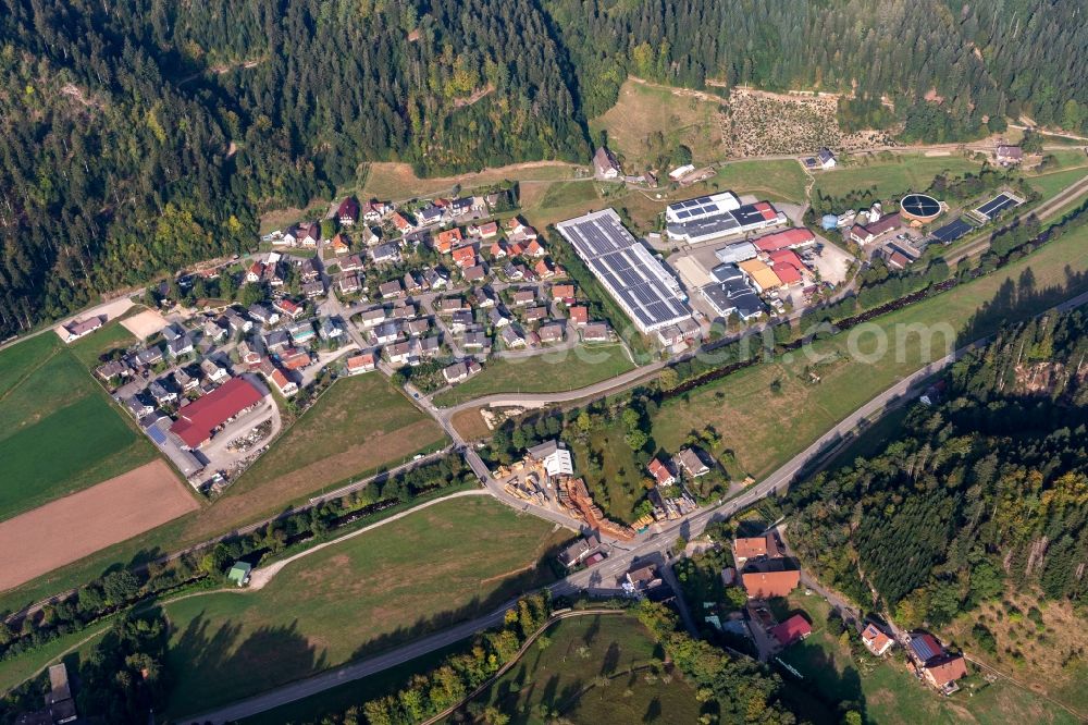 Aerial photograph Oppenau - Industrial estate and company settlement Hoefle. Franz H. Bruder, Roland Erdrich in Hoeflie in the state Baden-Wuerttemberg, Germany