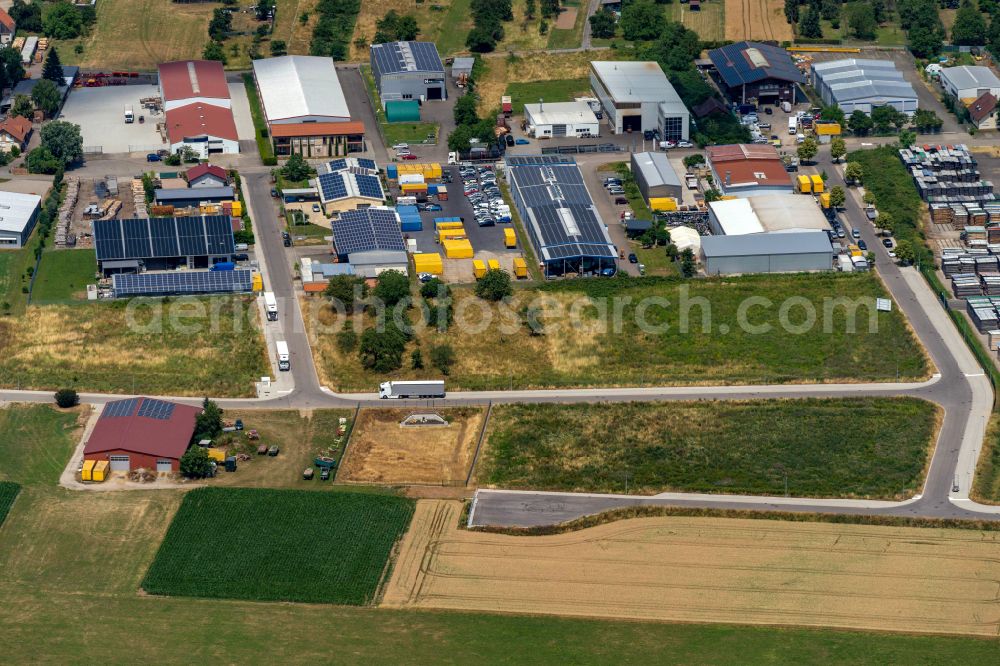 Aerial image Kappel-Grafenhausen - Industrial estate and company settlement on street Gewerbestrasse in Kappel-Grafenhausen in the state Baden-Wurttemberg, Germany