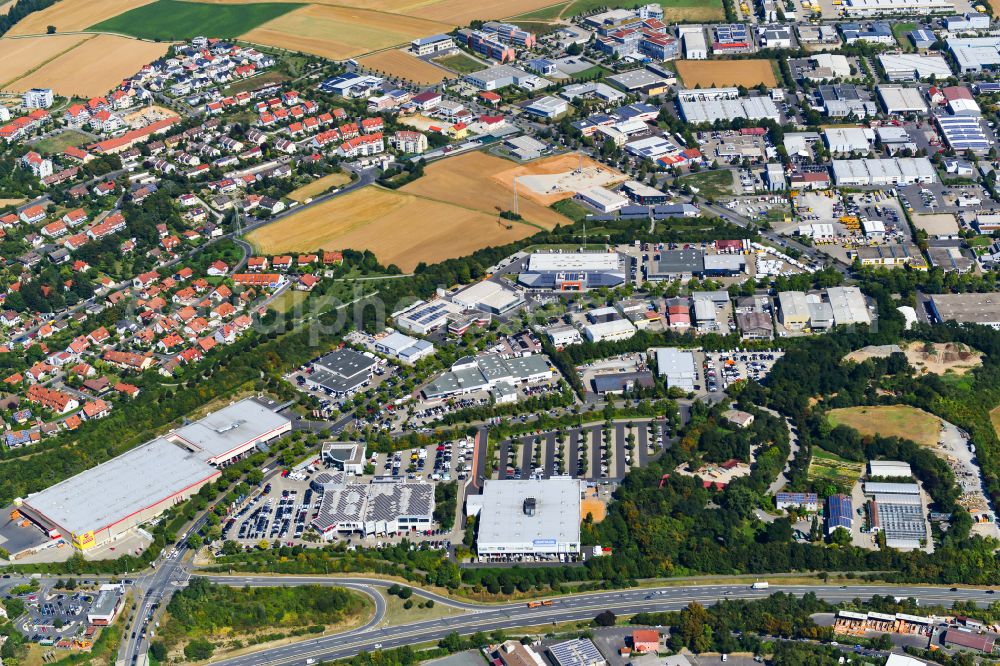 Aerial photograph Lengfeld - Industrial estate and company settlement in Lengfeld in the state Bavaria, Germany