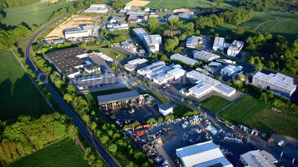 Buchholz from the bird's eye view: Mendt industrial estate in the state Rhineland-Palatinate, Germany