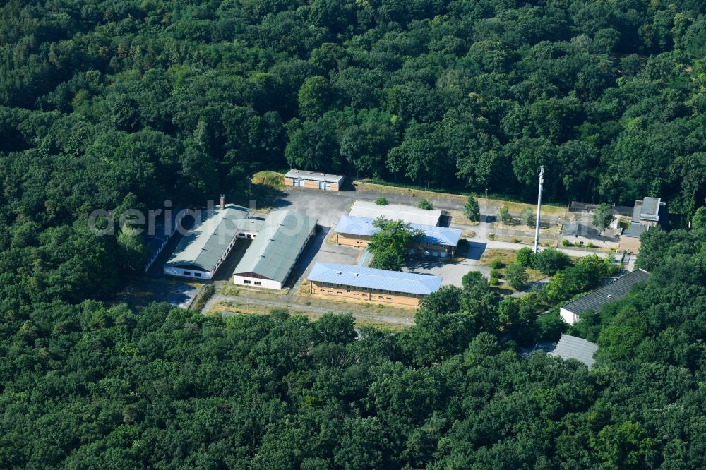 Aerial photograph Potsdam - Industrial estate and company settlement on Michendorfer Chaussee in the district Forst Potsdam Sued in Potsdam in the state Brandenburg, Germany