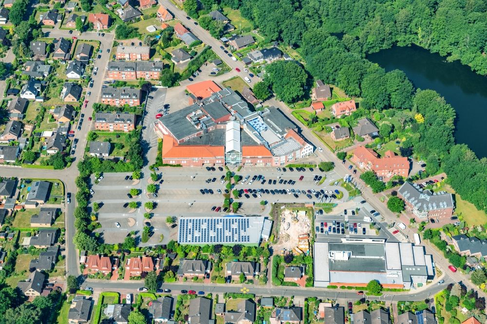 Dollern from above - Industrial estate and company settlement Mohr in Dollern in the state Lower Saxony, Germany