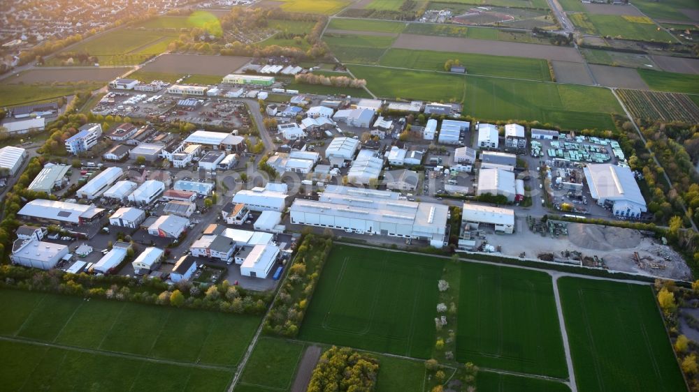 Aerial photograph Niederkassel - Industrial area in Mondorf in the state North Rhine-Westphalia, Germany