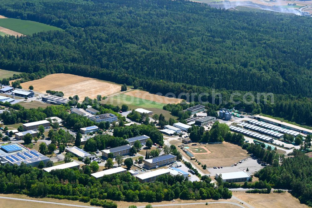Nagold from above - Industrial estate and company settlement in Nagold in the state Baden-Wuerttemberg, Germany