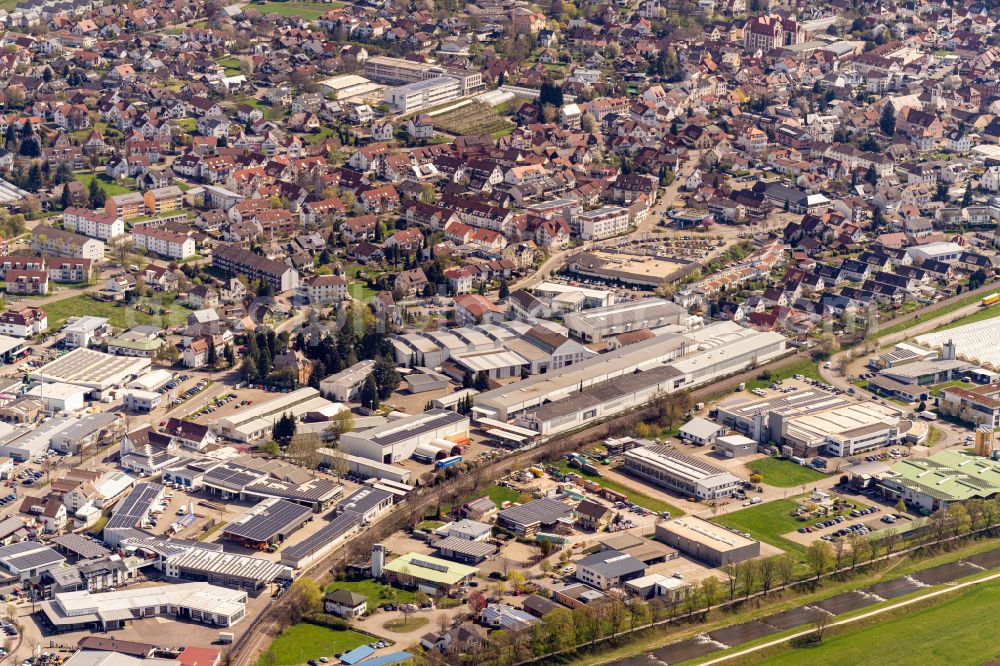 Aerial photograph Oberkirch - Industrial estate and company settlement in Oberkirch in the state Baden-Wurttemberg, Germany