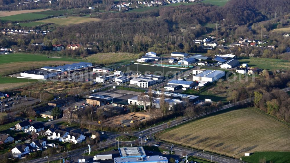 Aerial image Königswinter - Oberpleis industrial area in Koenigswinter in the state North Rhine-Westphalia, Germany