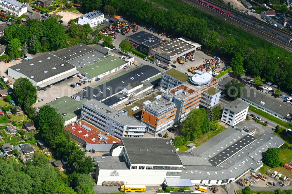 Aerial photograph Hamburg - Industrial estate and company settlement on street Fangdieckstrasse in the district Lurup in Hamburg, Germany