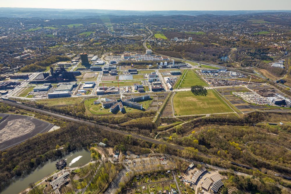 Aerial image Dortmund - Industrial estate and company settlement Phoenix-West in the district Hoerde in Dortmund in the state North Rhine-Westphalia, Germany