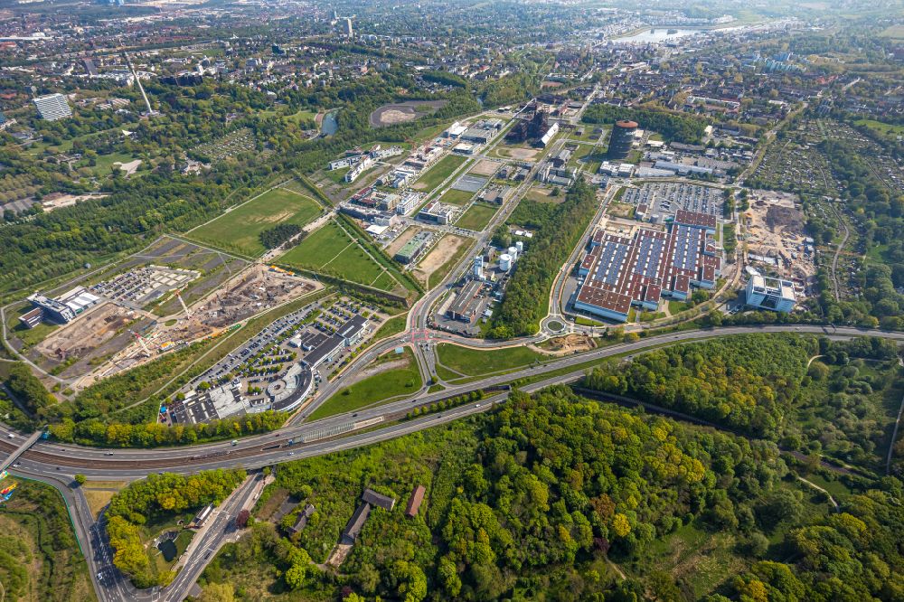 Dortmund from above - Industrial estate and company settlement Phoenix-West in the district Hoerde in Dortmund at Ruhrgebiet in the state North Rhine-Westphalia, Germany