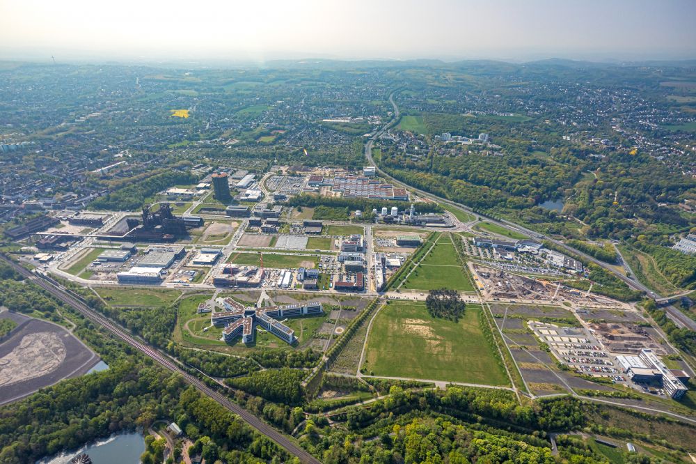 Aerial photograph Dortmund - Industrial estate and company settlement Phoenix-West in the district Hoerde in Dortmund at Ruhrgebiet in the state North Rhine-Westphalia, Germany