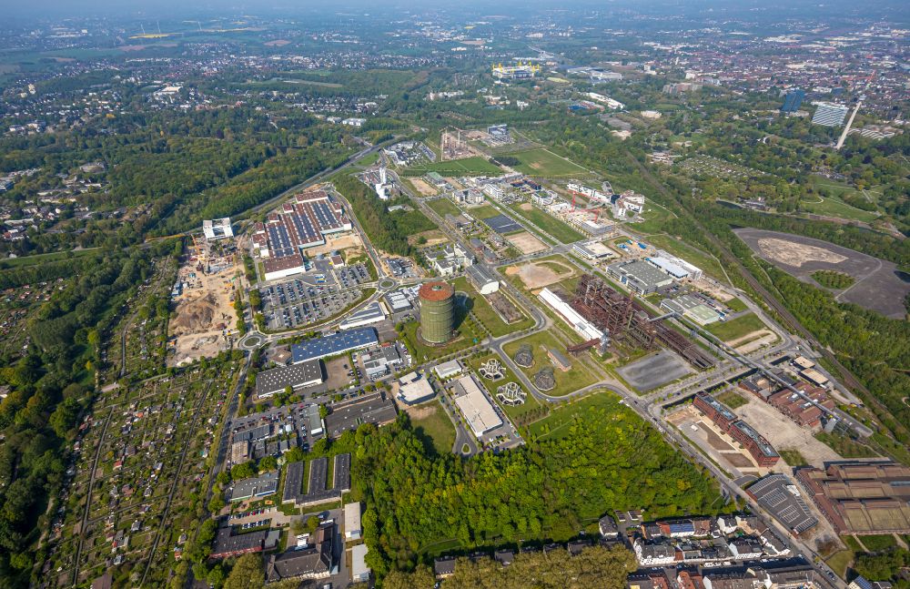 Aerial image Dortmund - Industrial estate and company settlement Phoenix-West in the district Hoerde in Dortmund at Ruhrgebiet in the state North Rhine-Westphalia, Germany
